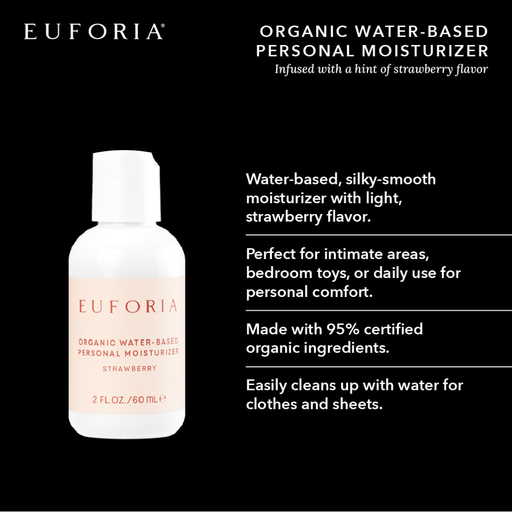 Organic Water-Based Personal Moisturizer in Strawberry